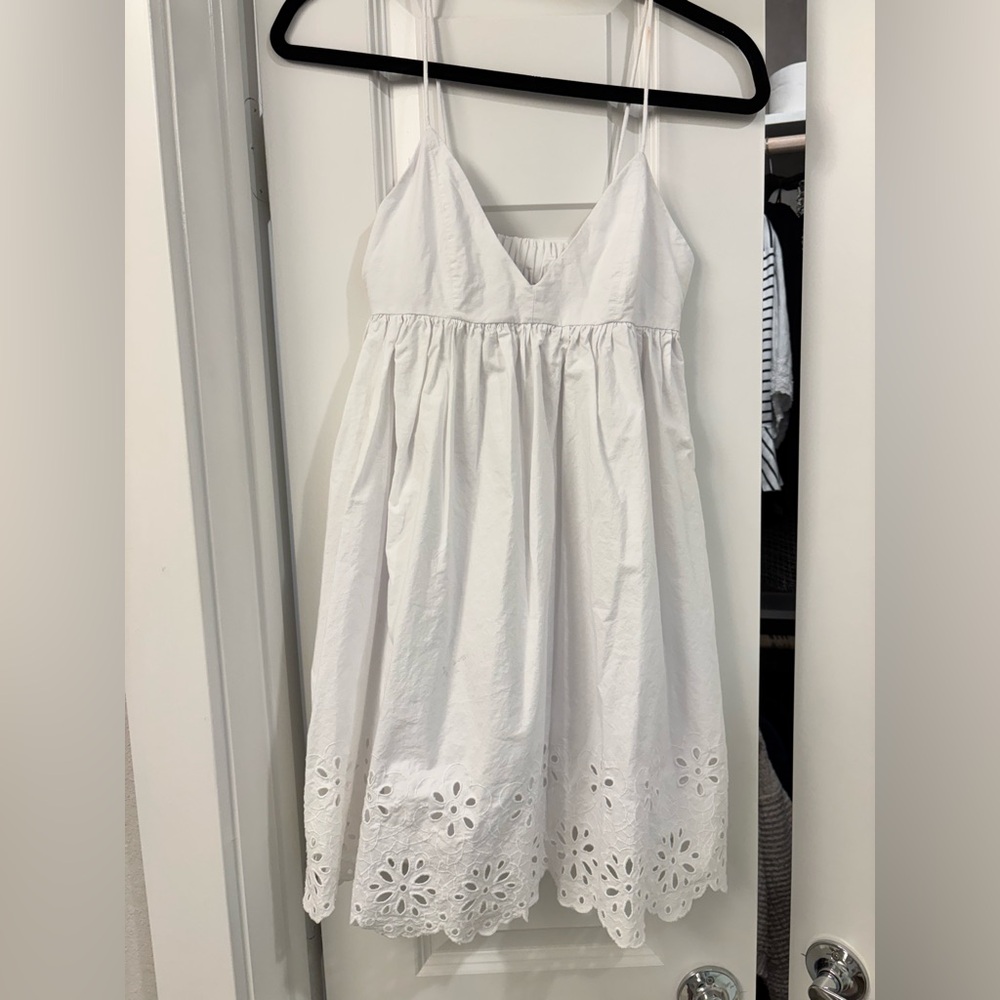 Zara white eyelet mini dress